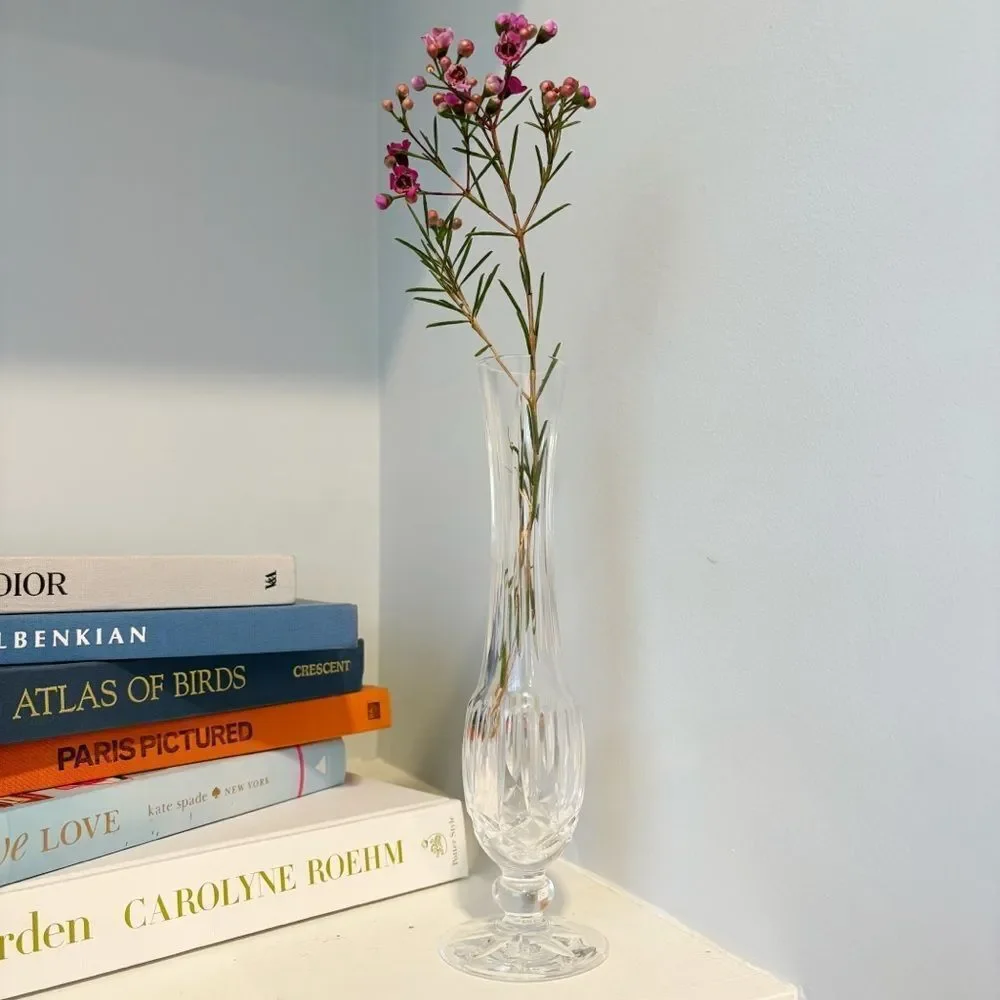 Waterford Lismore Floral Bud Vase Ireland Crystal